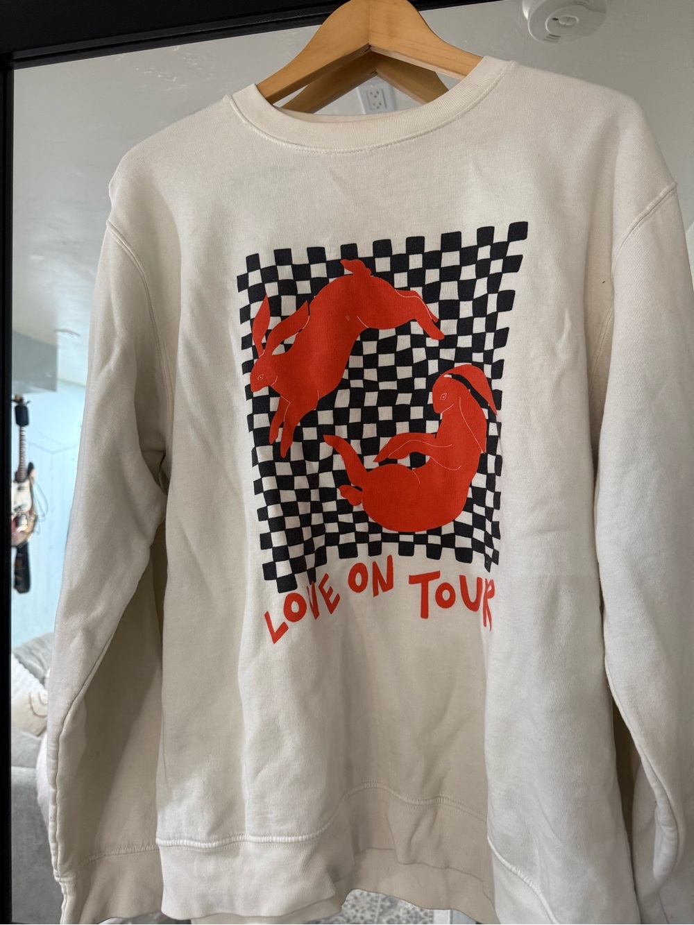 HSLOT bunny crew neck sweatshirt Harry Styles Love On Tour Merch Official